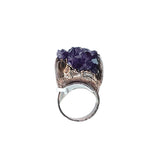 Amethyst Cluster Statement Ring Size 10 1/2
