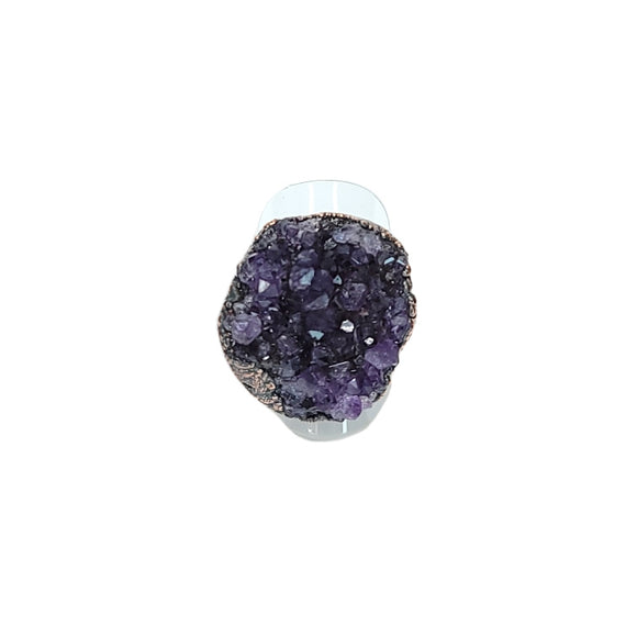 Amethyst Cluster Statement Ring Size 8 1/2