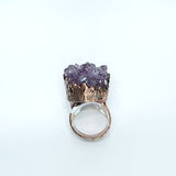 Amethyst Cluster Statement Ring Size  8