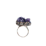 Amethyst Cluster Statement Ring Size 10