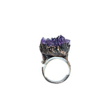 Amethyst Cluster Statement Ring Size 6