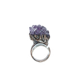 Amethyst Cluster Statement Ring Size  7 1/2