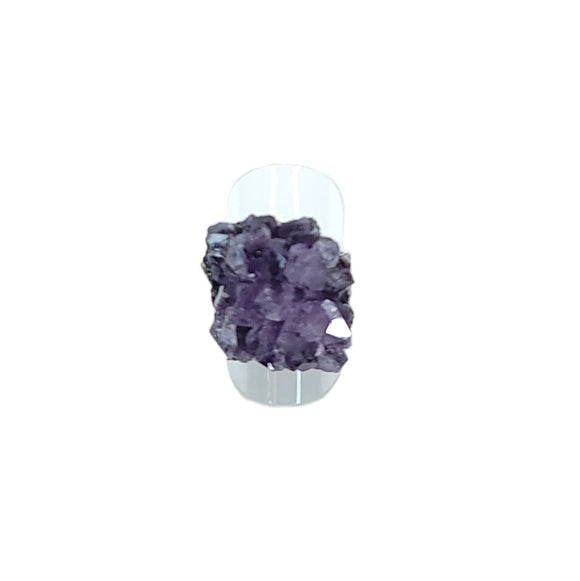 Amethyst Cluster Statement Ring Size  7 1/2