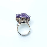 Amethyst Cluster Statement Ring Size  7
