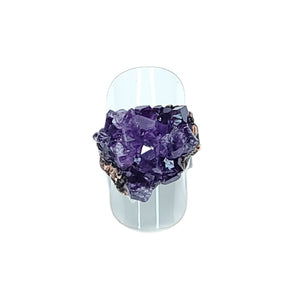 Amethyst Cluster Statement Ring Size  7