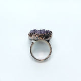 Amethyst Cluster Statement Ring Size 8 1/4