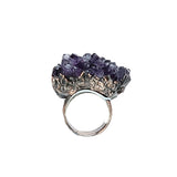 Amethyst Cluster Statement Ring Size 8