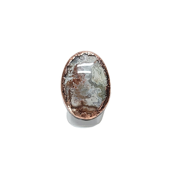 Old Estate Crazy Lace Agate Ring Size 6