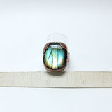 Square Labradorite Ring Size 6