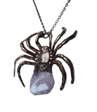 Spider Pendant with Faceted Amethyst