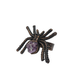 Raw Ruby Nugget Spider Ring Size 11-1/2